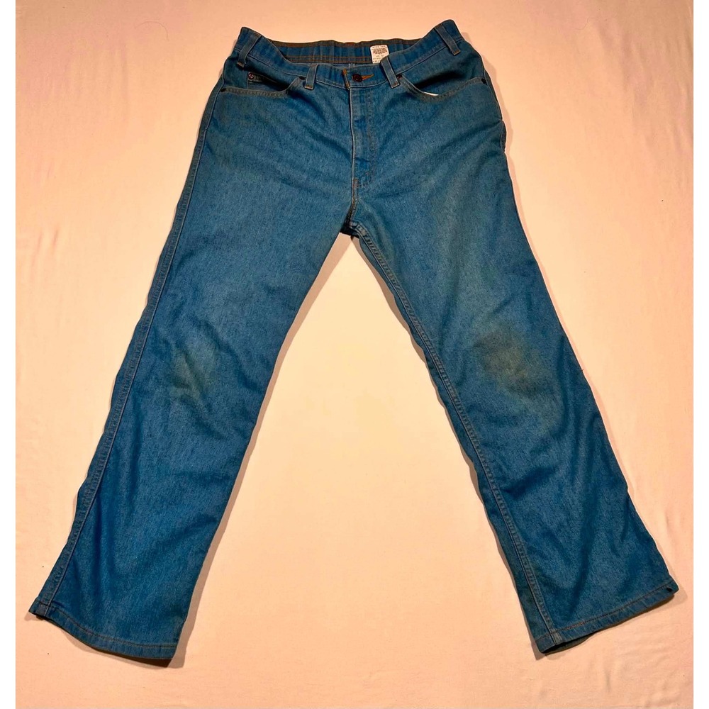 Levis 478 02 High Waisted Brown Tab Straight Leg Blue Jeans W36 L29